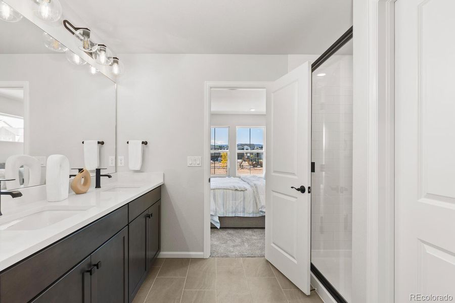 Furnished interior view inside a new home in The Villas Collection at Sterling Ranch, Littleton (Image 13).