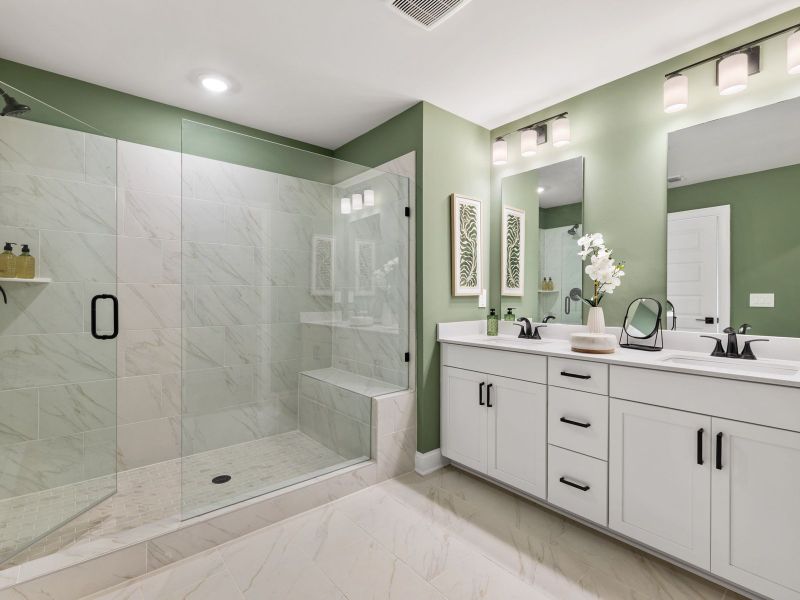 Furnished interior view inside a new home in Martin Springs - Highland Series, Lawrenceville (Image 18). Furnished interior view inside a new home in Martin Springs - Highland Series, Lawrenceville (Image 18).