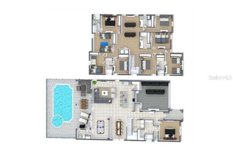 2D floor plan layout of this home in , Kissimmee, FL (Image 5).