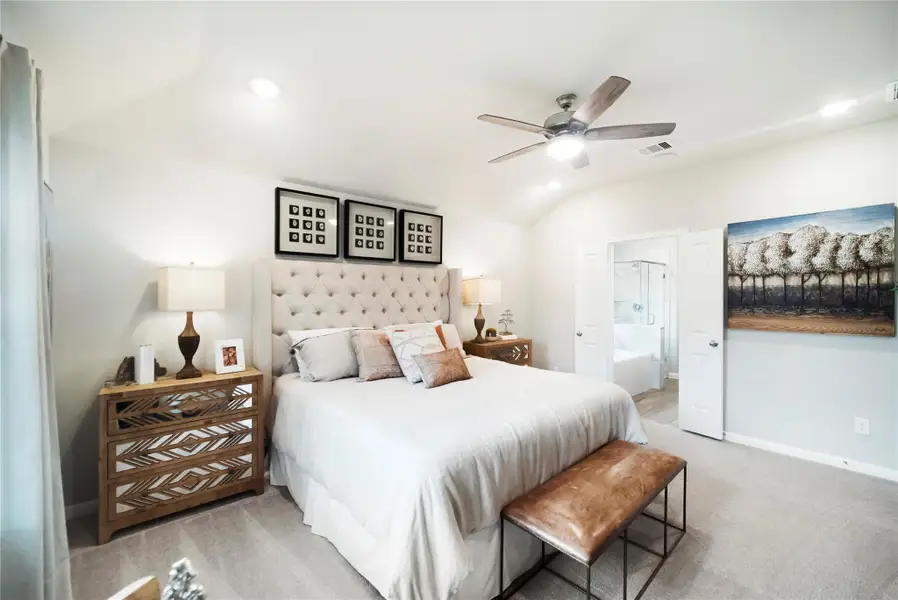 Furnished interior view inside a new home in Sunterra: Premier Collection, Katy (Image 11). Furnished interior view inside a new home in Sunterra: Premier Collection, Katy (Image 11).