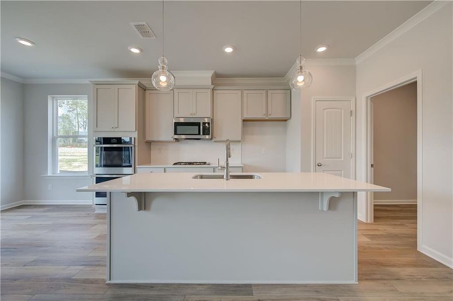 Furnished interior view inside a new home in Langley Overlook, Loganville (Image 9). Furnished interior view inside a new home in Langley Overlook, Loganville (Image 9).