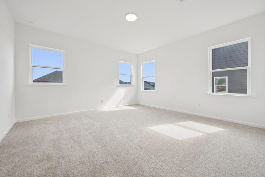 Primary Bed featuring the AW Collection® Sapphire - Confident style in layered textures and color.