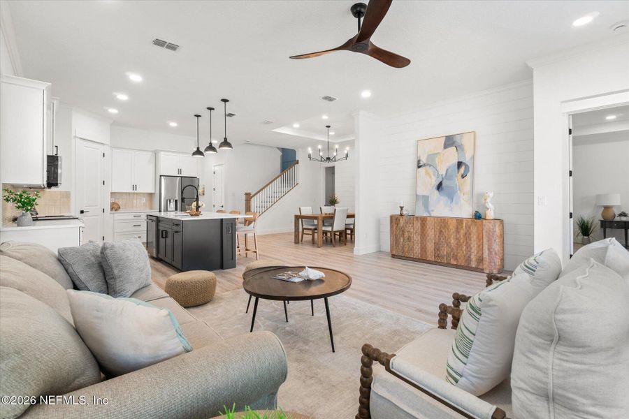 Furnished interior view inside a new home in , Jacksonville Beach (Image 5). Furnished interior view inside a new home in , Jacksonville Beach (Image 5).