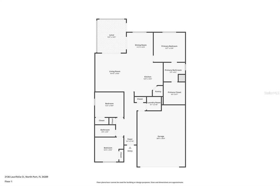 2D floor plan layout of this home in , North Port, FL (Image 5).