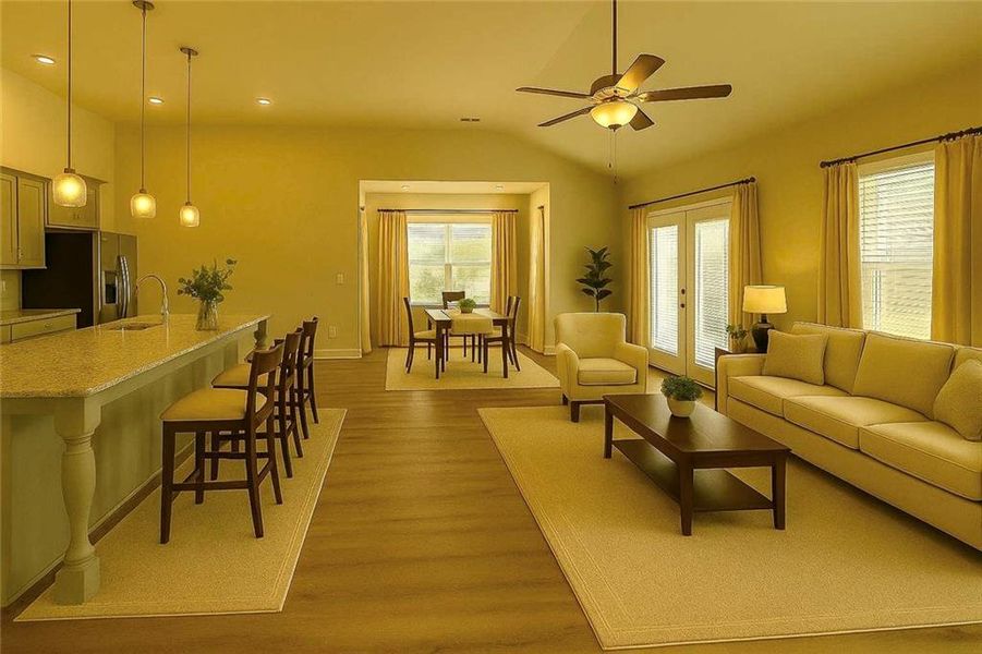 Furnished interior view inside a new home in , Commerce (Image 7).