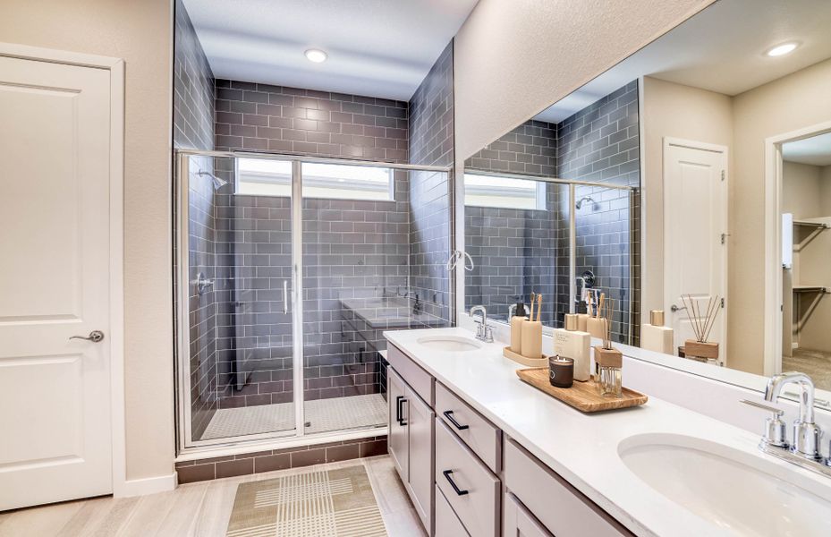 Representative furnished interior of a home built from the Salerno by Pulte Homes in Hilltop at Inspiration, Aurora (Image 7). Representative furnished interior of a home built from the Salerno by Pulte Homes in Hilltop at Inspiration, Aurora (Image 7).