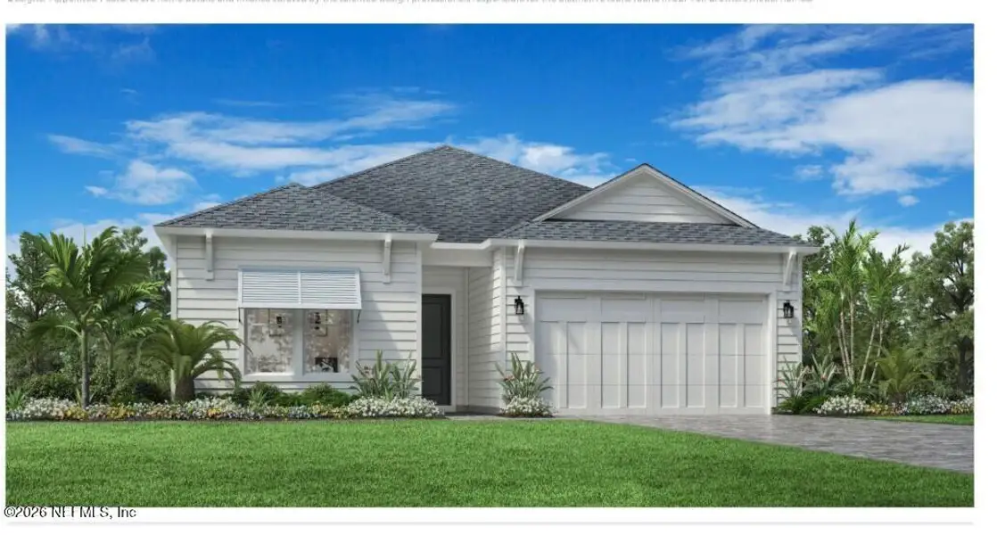 Front exterior of a new home in , St. Augustine, FL, highlighting curb appeal (Image 1). Front exterior of a new home in , St. Augustine, FL, highlighting curb appeal (Image 1).