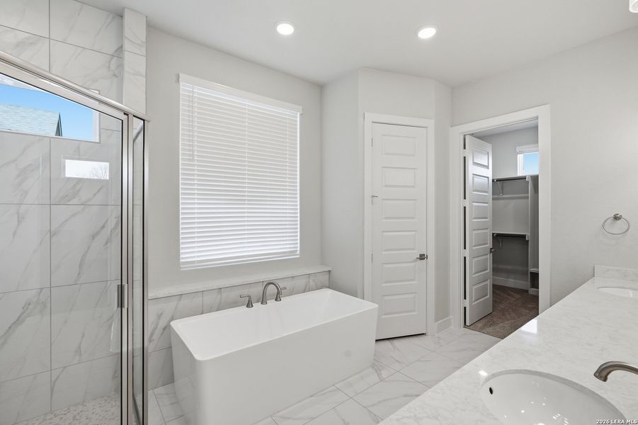 Furnished interior view inside a new home in Potranco Oaks, Castroville (Image 18).
