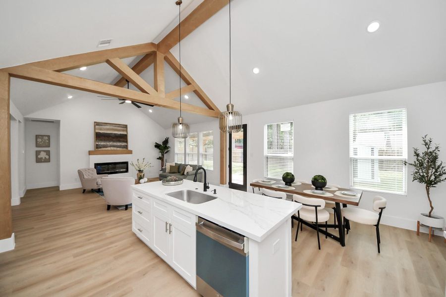 Furnished interior view inside a new home in , Spring (Image 31).