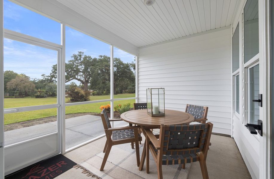 Exterior details and patio area of a home in The Oaks, Goose Creek (Image 3).