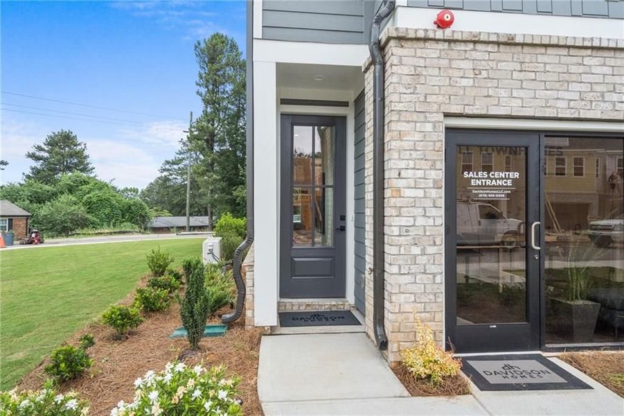 Front exterior of a new home in Rosehill Townhomes, Marietta, GA, highlighting curb appeal (Image 50).