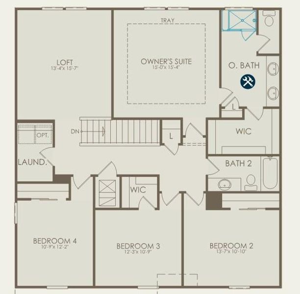 2D floor plan layout of this home in Overland, Locust Grove, GA (Image 6).