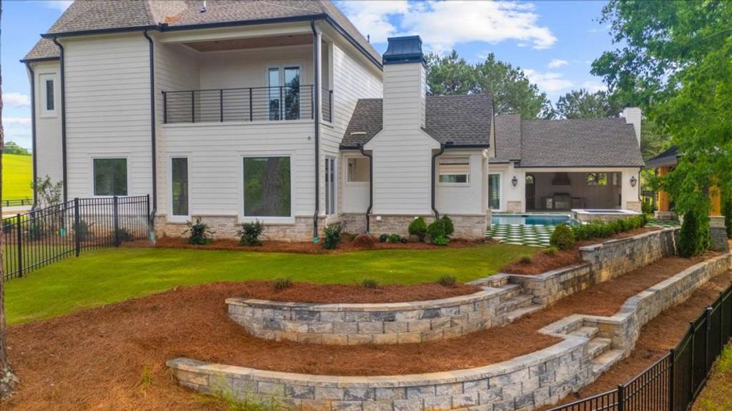Exterior details and patio area of a home in , Canton (Image 41).