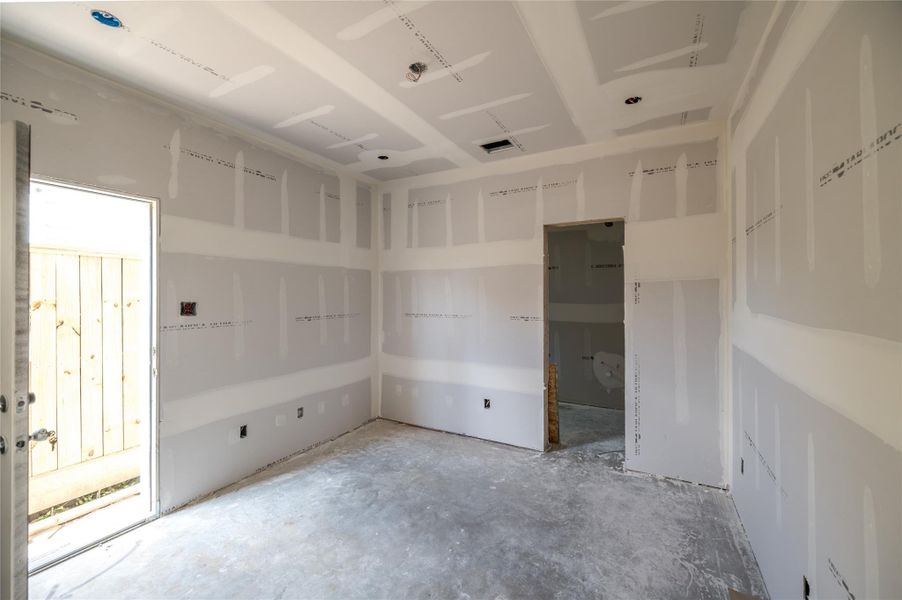 The first flood bedroom is perfect for a study or a tucked away enclave for guests. All bedrooms feature their own en-suite baths.