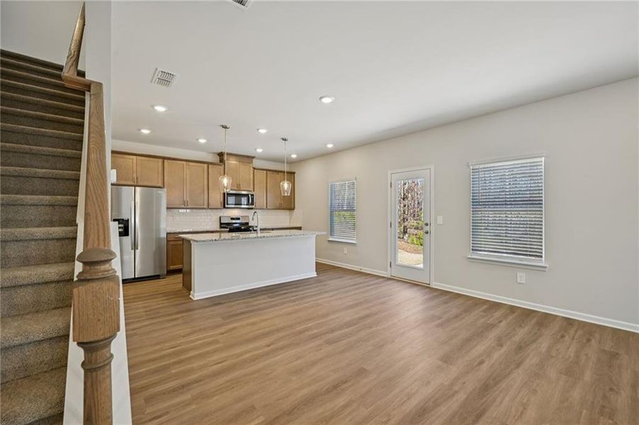 Furnished interior view inside a new home in Creekside at Oxford Park, Fairburn (Image 7).