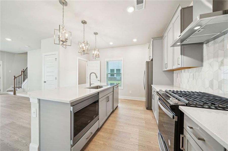 Furnished interior view inside a new home in Hemingway - Cottage Series, Cumming (Image 14). Furnished interior view inside a new home in Hemingway - Cottage Series, Cumming (Image 14).