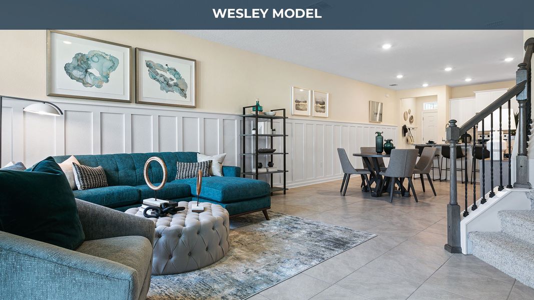 Representative furnished interior of a home built from the Wesley by D.R. Horton in Bridgewater, St. Augustine (Image 9).