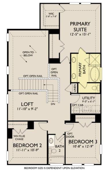 2D floor plan layout of this home in Lariat, Liberty Hill, TX (Image 5).