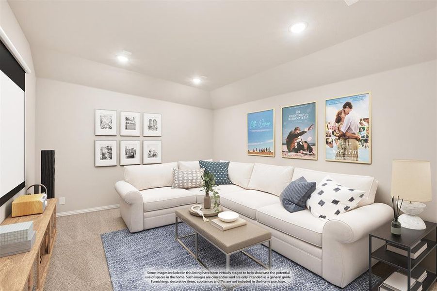 Furnished interior view inside a new home in Devonshire Classic 50-55, Forney (Image 4). Furnished interior view inside a new home in Devonshire Classic 50-55, Forney (Image 4).