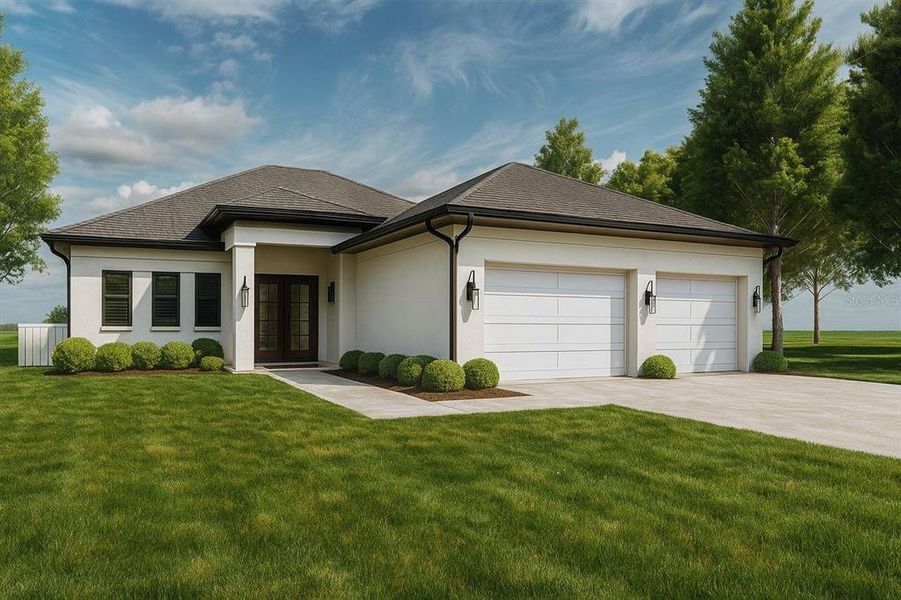 Front exterior of a new home in , Placida, FL, highlighting curb appeal (Image 1).