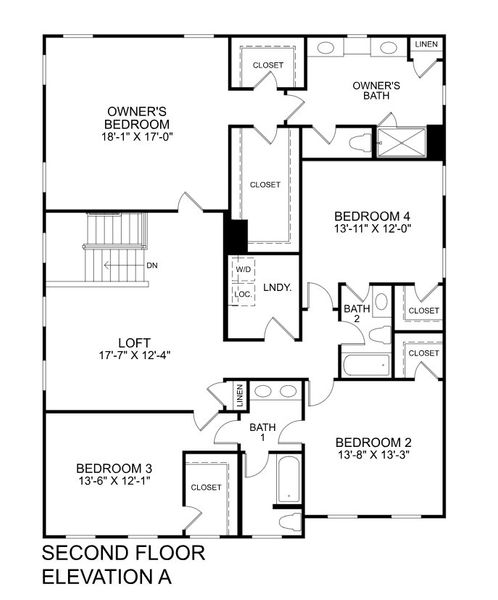 2D floor plan layout for the York by Ryan Homes in Stillwood Farms, Easley, SC (Image 4). 2D floor plan layout for the York by Ryan Homes in Stillwood Farms, Easley, SC (Image 4).