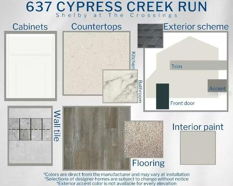 Sample of building materials used in homes in The Crossings - Single-Family Homes, St. Cloud (Image 3).