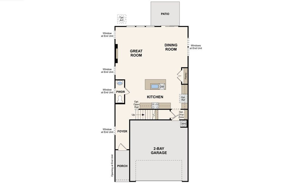 2D floor plan layout for the Aster by Century Communities in Magnolia Square, Austell, GA (Image 5).