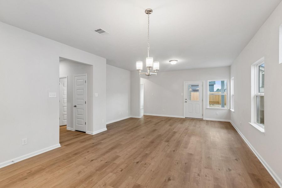 The Kettering II- Dining Area and Family Room
