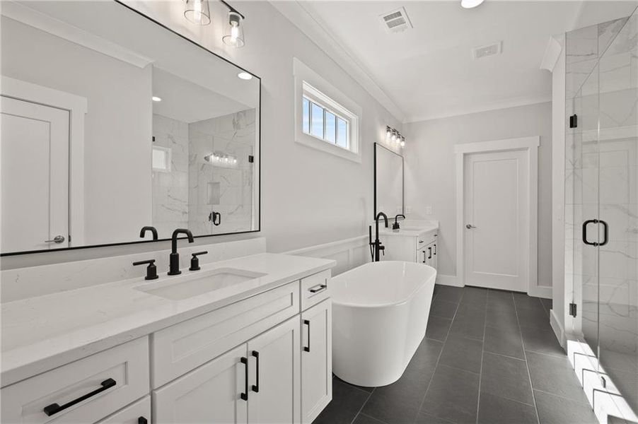 Furnished interior view inside a new home in South on Main, Woodstock (Image 10).