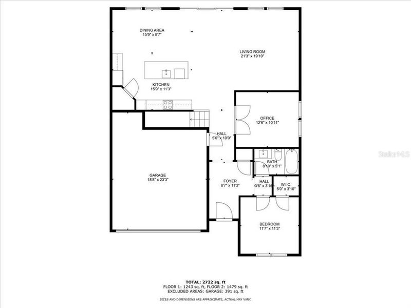 2D floor plan layout of this home in Sunstone at Wellen Park, Venice, FL (Image 3).