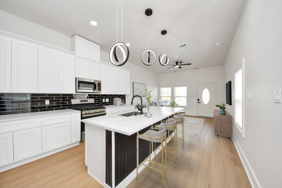 Furnished interior view inside a new home in , Houston (Image 19).