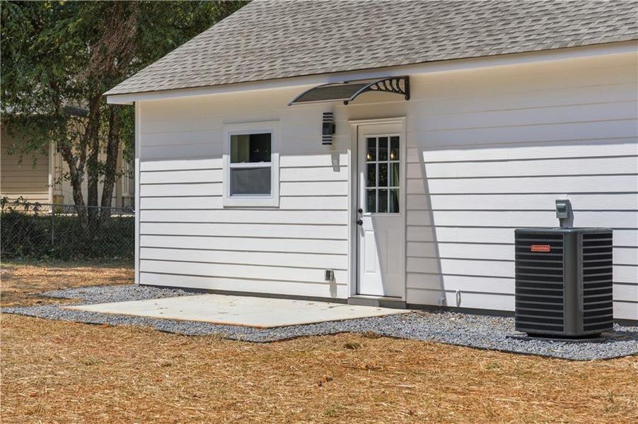 Exterior details and patio area of a home in , Dallas (Image 19). Exterior details and patio area of a home in , Dallas (Image 19).