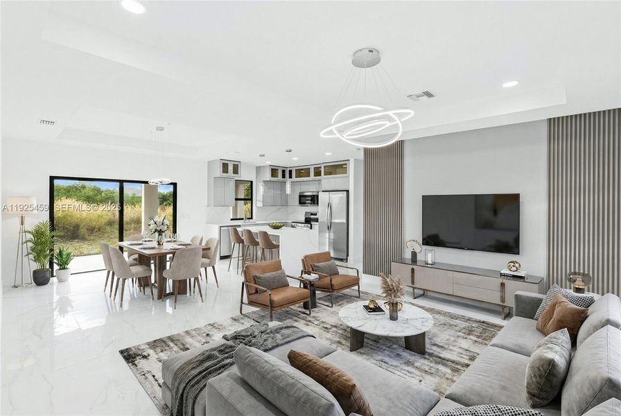 Furnished interior view inside a new home in , Lehigh Acres (Image 9).