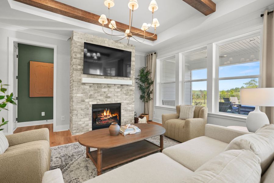 Representative furnished interior of a home built from the Palmary by Del Webb in Del Webb Carolina Ridge, Midland (Image 44).