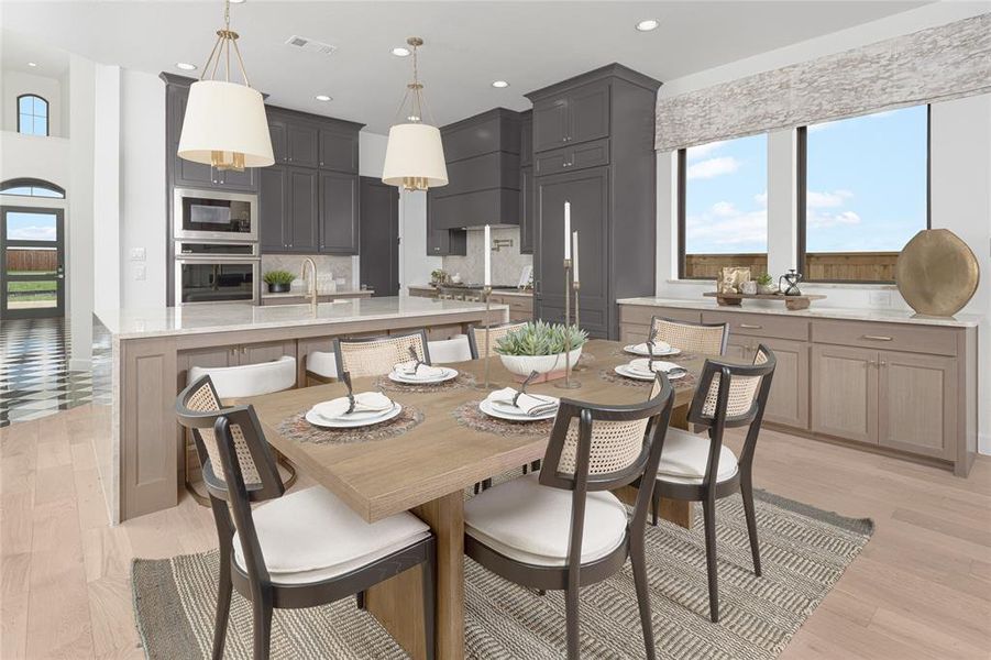 Furnished interior view inside a new home in The Tribute 50', The Colony (Image 10).