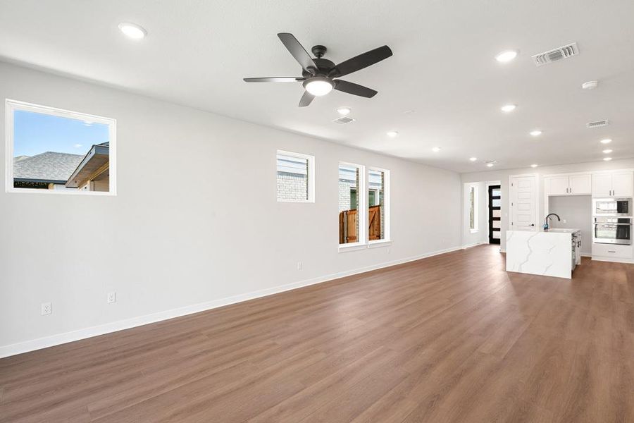 Spacious, unfurnished interior of a new home in Terrace Collection at Heritage, Dripping Springs (Image 30). Spacious, unfurnished interior of a new home in Terrace Collection at Heritage, Dripping Springs (Image 30).
