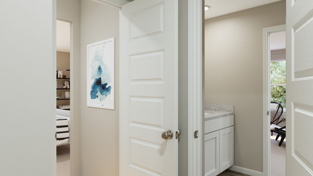 Representative furnished interior of a home built from the The Nottingham by Legend Homes in Townsend Reserve, Splendora (Image 25).