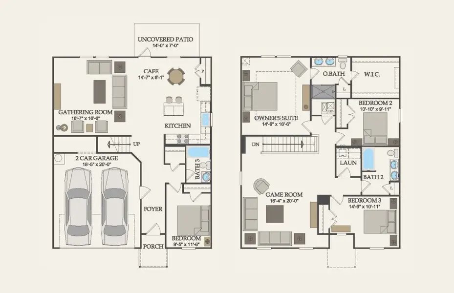 2D floor plan layout of this home in Arbordale, Forney, TX (Image 3).