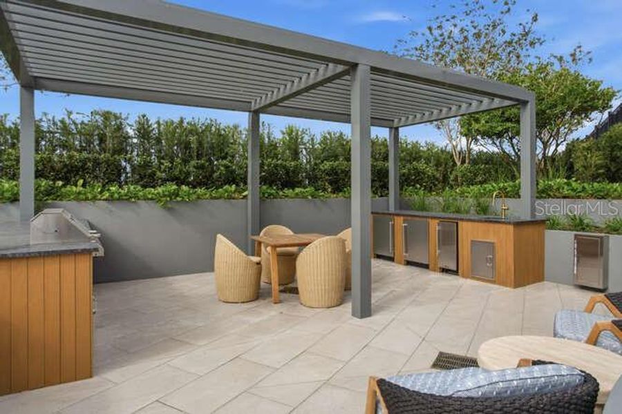 Exterior details and patio area of a home in , Tampa (Image 29).