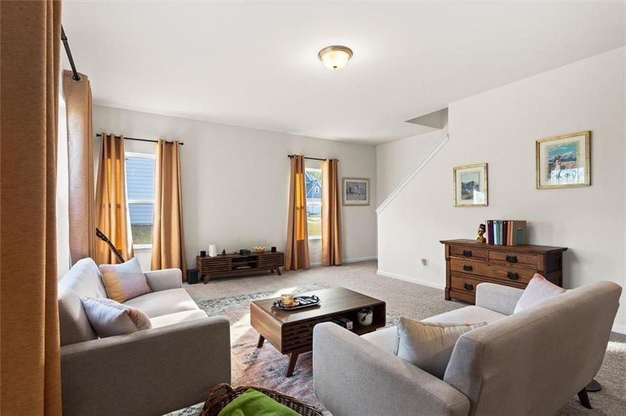 Furnished interior view inside a new home in Garrett Preserve, Hiram (Image 60).
