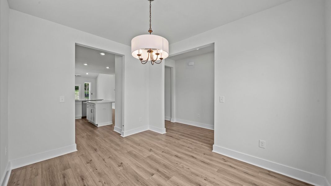 Eye-catching dining space with modern lighting and superior design near Downtown Anderson