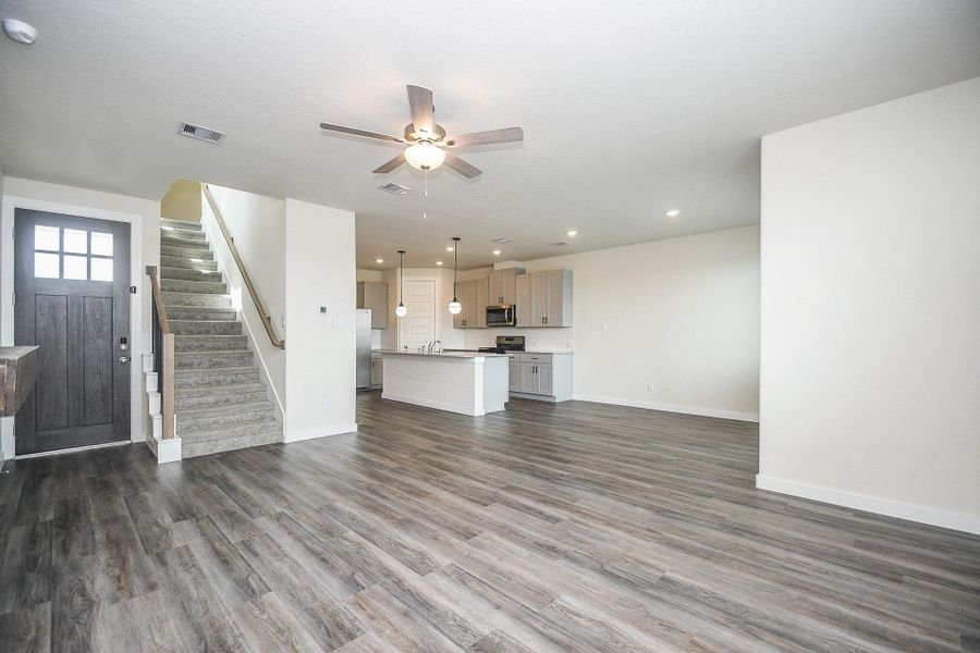 Spacious, unfurnished interior of a new home in Spring Brook Village - City Series, Houston (Image 11). Spacious, unfurnished interior of a new home in Spring Brook Village - City Series, Houston (Image 11).