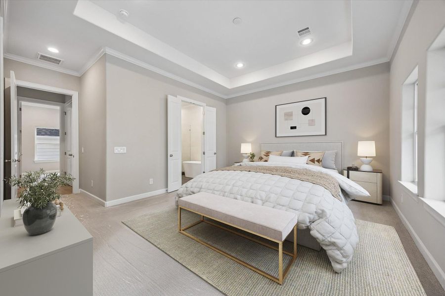 Furnished interior view inside a new home in , Houston (Image 8).