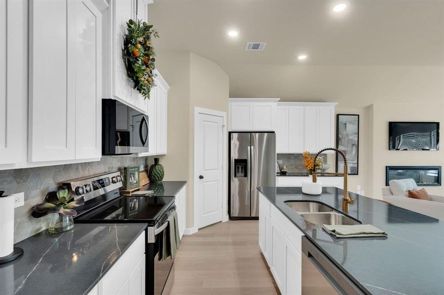 Furnished interior view inside a new home in Hadley Farms, Godley (Image 30). Furnished interior view inside a new home in Hadley Farms, Godley (Image 30).