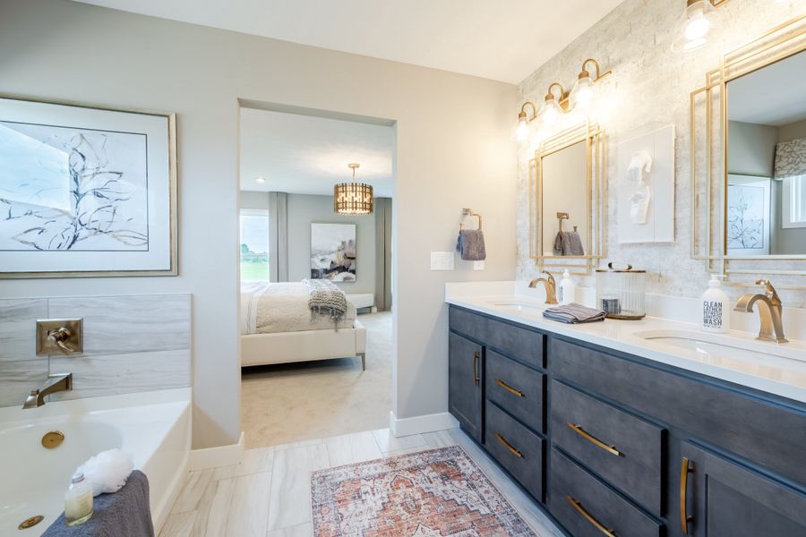 Representative furnished interior of a home built from the Avery by Fischer Homes in Pickens Bluff, Hiram (Image 57).