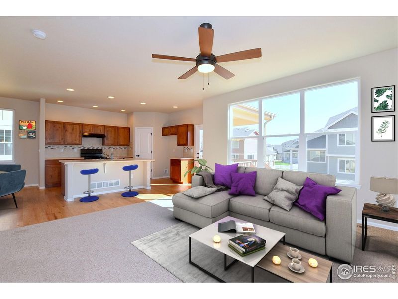 Furnished interior view inside a new home in Union Colony West, Greeley (Image 6).
