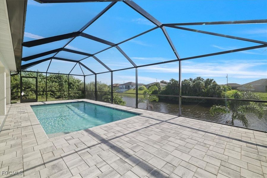 Exterior details and patio area of a home in Cape Coral, Cape Coral (Image 2).