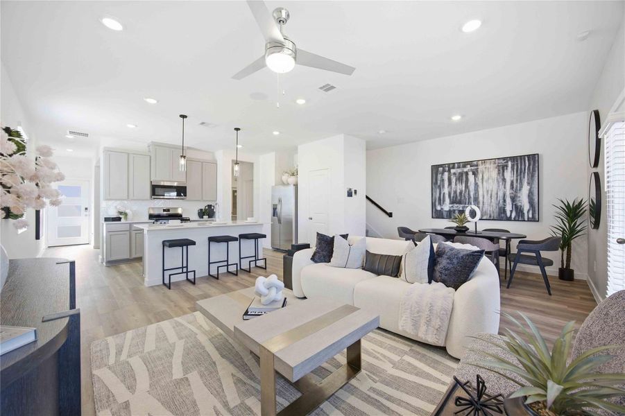 Furnished interior view inside a new home in Pinehaven, Houston (Image 6). Furnished interior view inside a new home in Pinehaven, Houston (Image 6).