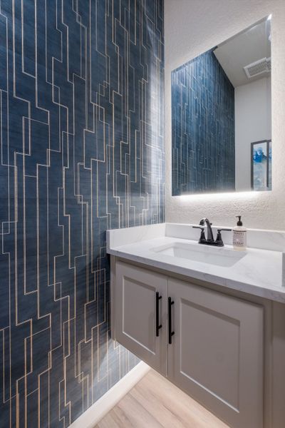 Representative furnished interior of a home built from the Guadalupe by Scott Felder Homes in Esperanza, Boerne (Image 8).