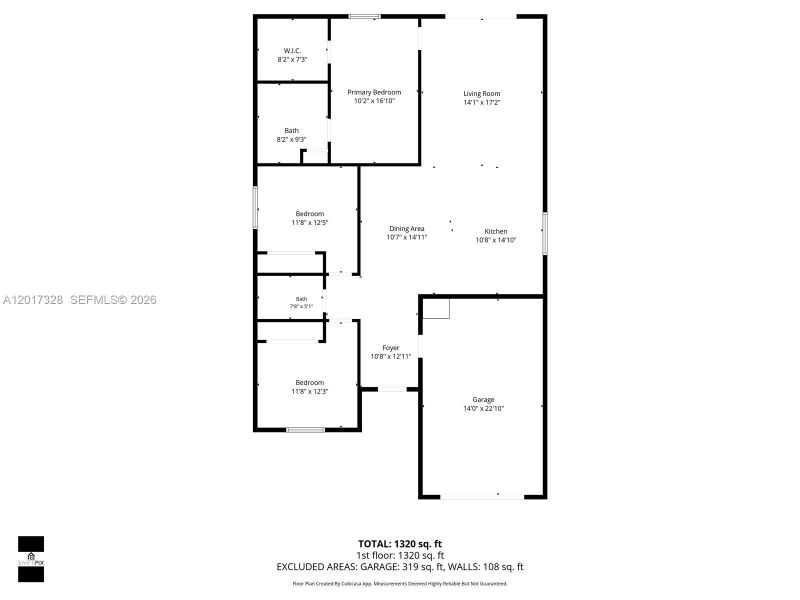 2D floor plan layout of this home in , Fort Lauderdale, FL (Image 4).